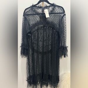 CUTE DRESS!! Tulle Lace Blouse Women (New) M-L